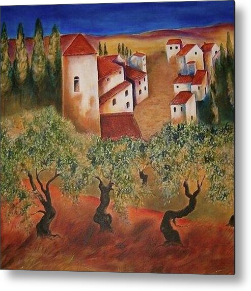  Metal Print featuring the photograph Tuscany Landscape by Elizabeth Hoare Gregory