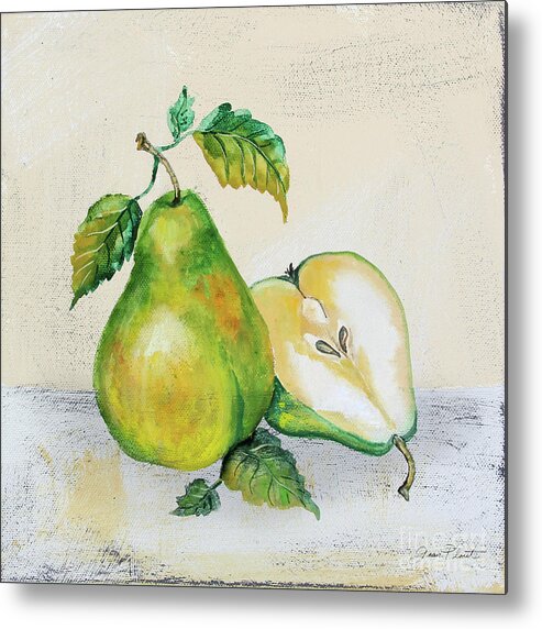 Pears Metal Print featuring the painting Tutti Fruiti Pears 2 by Jean Plout