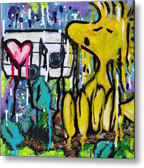 Woodstock Metal Print featuring the painting Tweet.Love by A MiL