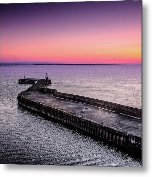 Burghead Metal Print featuring the photograph Twilight, Burghead Harbour by Peter OReilly