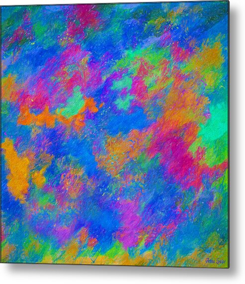 Abstract Metal Print featuring the digital art Twin Talisman by Anna Louise