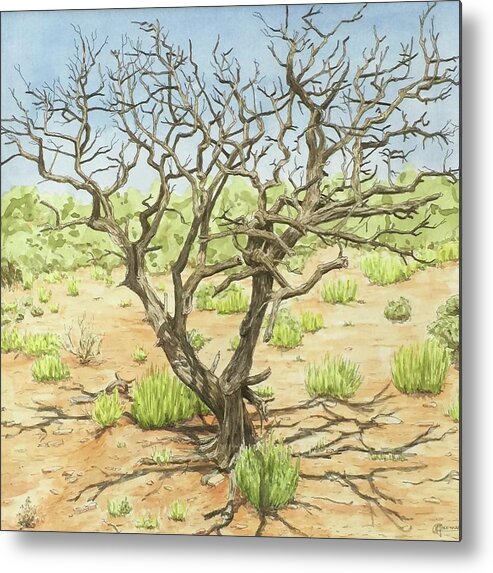 Desert Metal Print featuring the painting Twisted by Rick Adleman