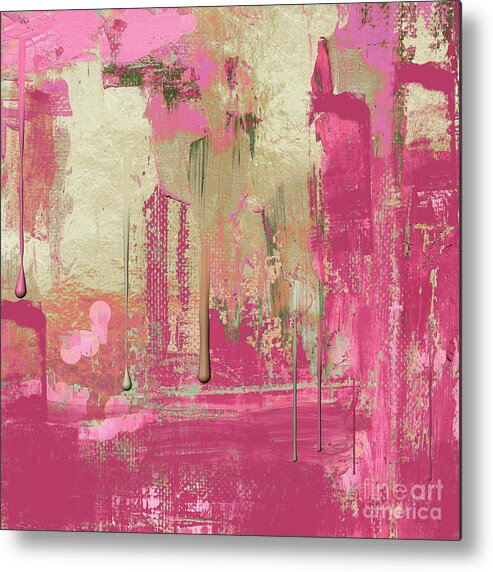 Abstract Art Metal Print featuring the painting Uncommon Rose by Mindy Sommers