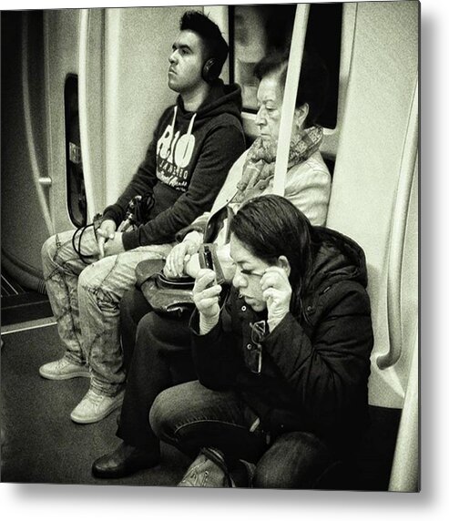 Metro Metal Print featuring the photograph Underground Rimmel
#blackandwhite by Rafa Rivas