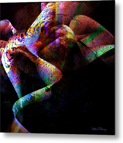 Abstract Metal Print featuring the digital art Unfolding by Barbara Berney