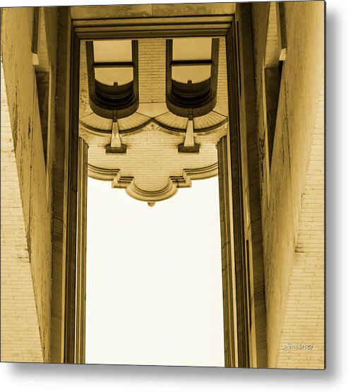 Abstracts Metal Print featuring the photograph Urban Portals - Architectural Abstracts by Steven Milner