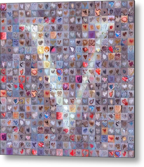 Found Hearts Metal Print featuring the digital art V in Confetti by Boy Sees Hearts