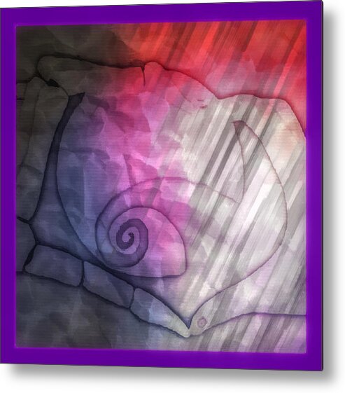 Jack And Sally Metal Print featuring the digital art Valentines Jack and Sally by Amanda Eberly