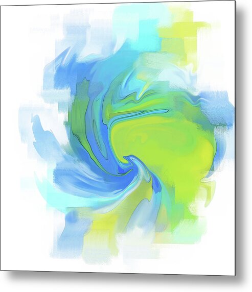 Abstract Metal Print featuring the digital art Variation 3 Vortex by Gina Harrison