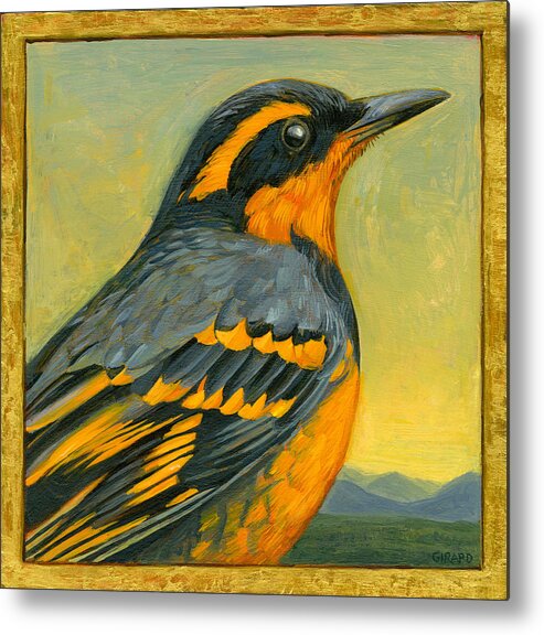 Bird Metal Print featuring the photograph Varied Thrush by Francois Girard