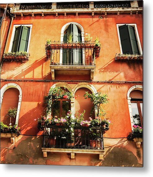 Venice Metal Print featuring the photograph Venetian Windows by Alessandro Della Pietra