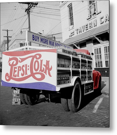Pepsi Metal Print featuring the photograph Vintage Pepsi Truck by Andrew Fare