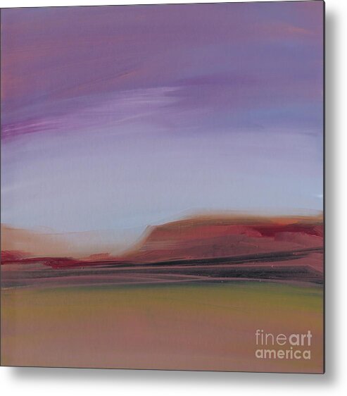 Landscape Metal Print featuring the painting Violet Skies by Michelle Abrams