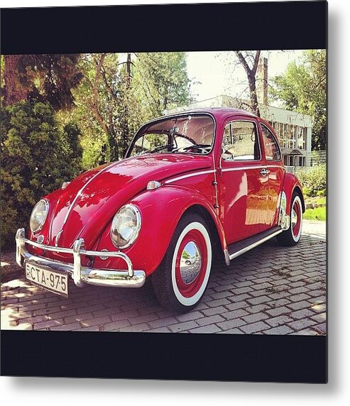 Kafer Metal Print featuring the photograph #vw #volkswagen #kafer #oldtimer by Gergely Maller