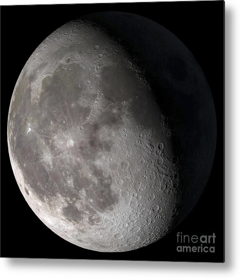 Gibbous Moon Metal Print featuring the photograph Waning Gibbous Moon by Stocktrek Images