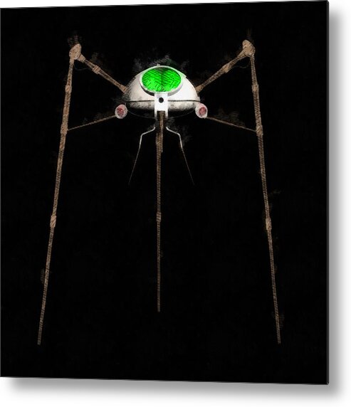 Ufo Metal Print featuring the painting War of the Worlds Tripod by Esoterica Art Agency