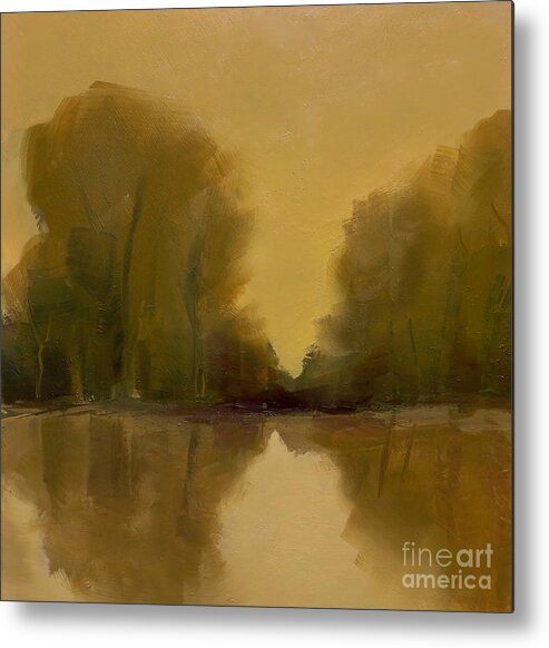 Landscape Metal Print featuring the painting Warm Morning by Michelle Abrams