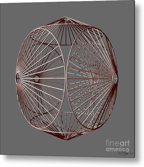 Art Object Metal Print featuring the digital art A Cubed Wheel by Walter Neal
