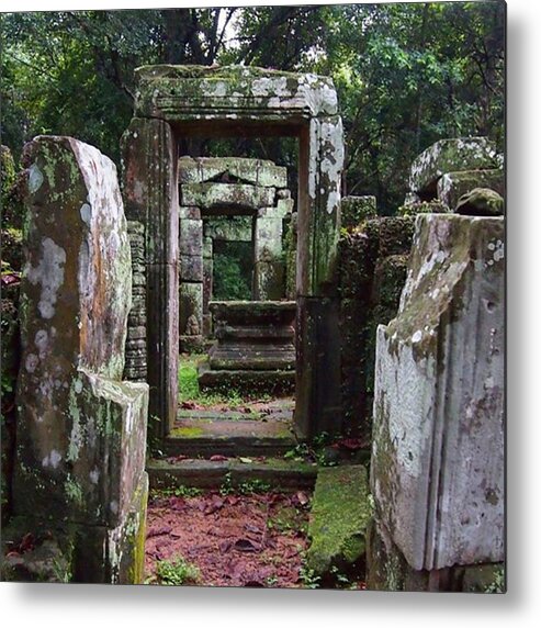 Angkorwat Metal Print featuring the photograph Where Do You Think These Near 1000 Year by Dante Harker