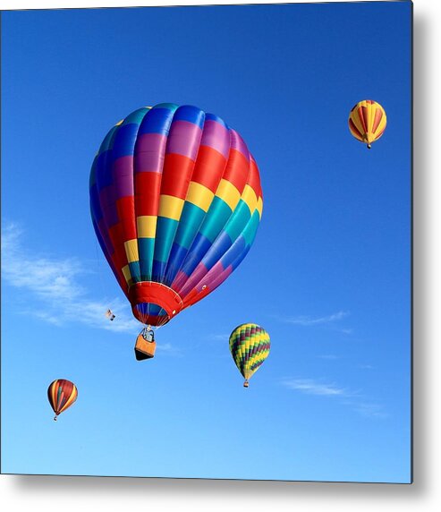 Whimsical Balloons Metal Print featuring the photograph Whimsical balloons by Lynn Hopwood