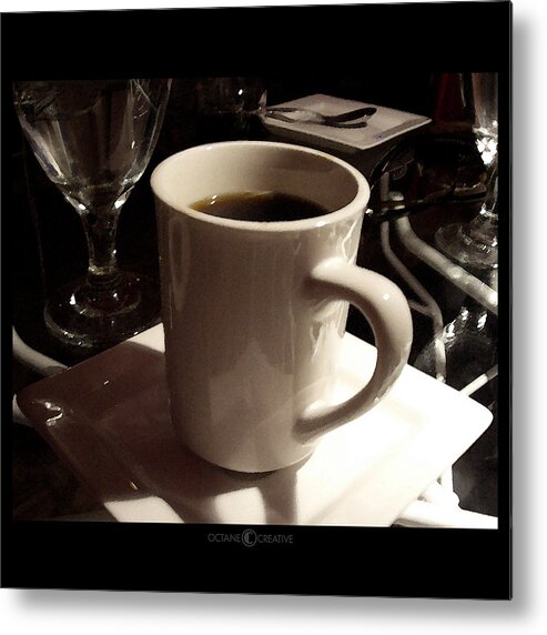 White Metal Print featuring the photograph White Cup by Tim Nyberg