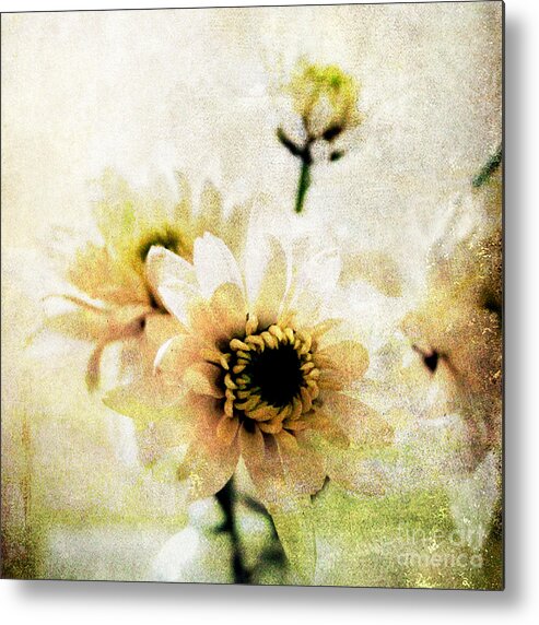 Flowers Metal Print featuring the mixed media White Flowers by Linda Woods