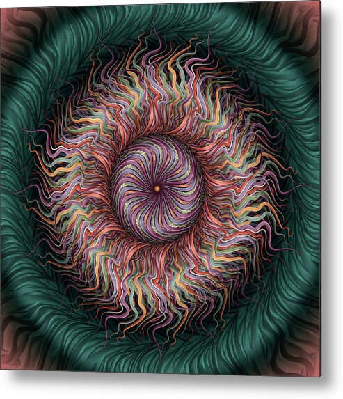 Pinwheel Mandalas Metal Print featuring the digital art Wiggle Room by Becky Titus