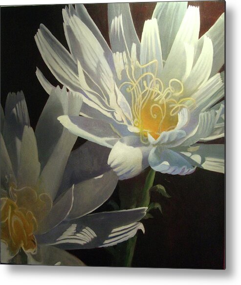  Metal Print featuring the painting Wild Desert Chickory by Jessica Anne Thomas