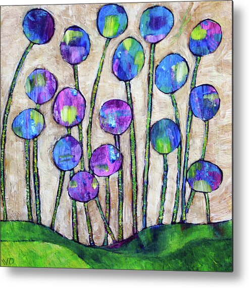 Flowers Metal Print featuring the painting Wildflowers by Winona's Sunshyne