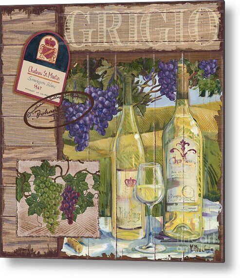 Wine Metal Print featuring the painting Wine Country Collage II by Paul Brent