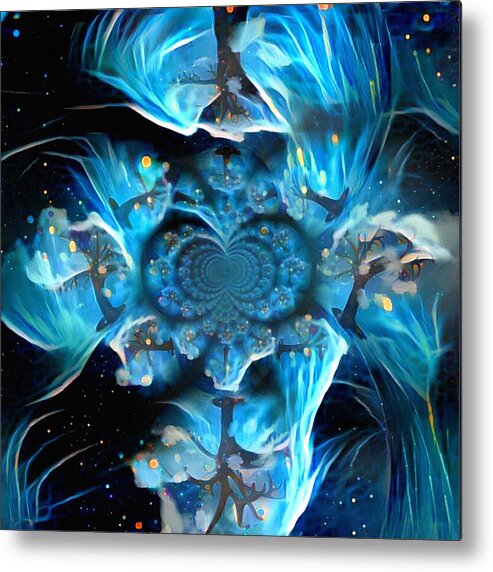 Ornament Metal Print featuring the digital art Winter Tree by Bruce Rolff