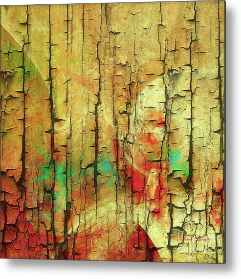 Color Metal Print featuring the digital art Wood Abstract by Deborah Benoit