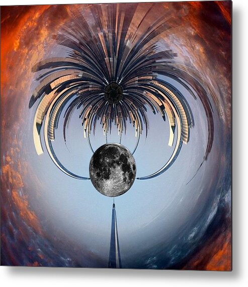 World Trade Center Metal Print featuring the photograph World Trade Center Tiny Planet by Susan Candelario