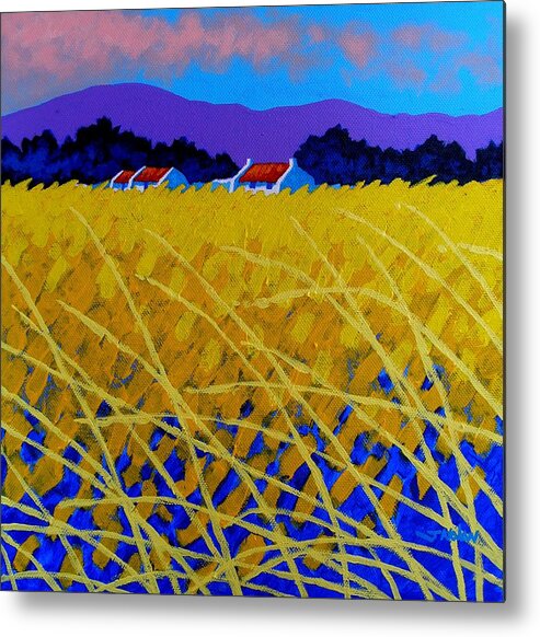 Ireland Metal Print featuring the painting Yellow Meadow by John Nolan