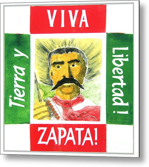 Zapata Metal Print featuring the mixed media Zapata by Paul Helm