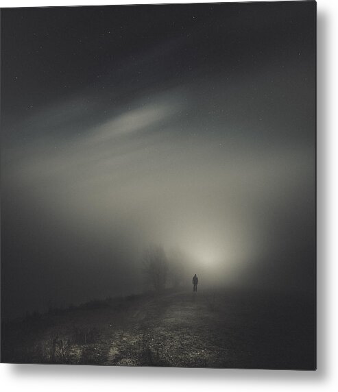 Night Metal Print featuring the photograph #1 by Andrea Fraccaroli