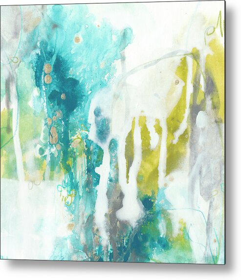 Abstract Metal Print featuring the painting Aquatic Atmosphere I #1 by June Erica Vess