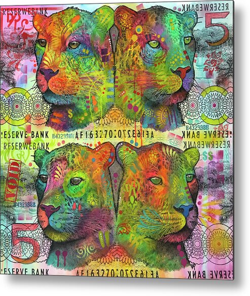 Big Cat Reflect 5 Metal Print featuring the mixed media Big Cat Reflect 5 #1 by Dean Russo