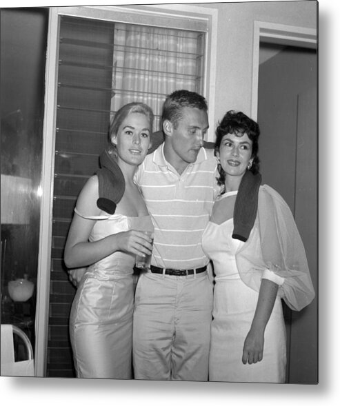 People Metal Print featuring the photograph Dennis Hopper At A Party #1 by Michael Ochs Archives