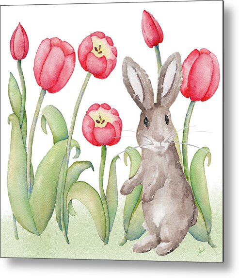 Easter Metal Print featuring the mixed media Easter Tulip I #1 by Andi Metz