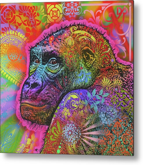 Gorilla Metal Print featuring the mixed media Gorilla #1 by Dean Russo