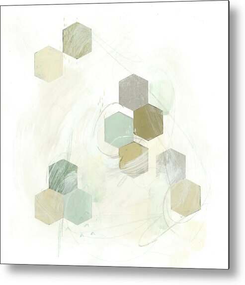 Abstract Metal Print featuring the painting Honeycomb Reaction IIi #1 by June Erica Vess