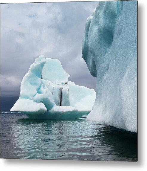 Scenics Metal Print featuring the photograph Icebergs On Glacial Lagoon #1 by Arctic-images