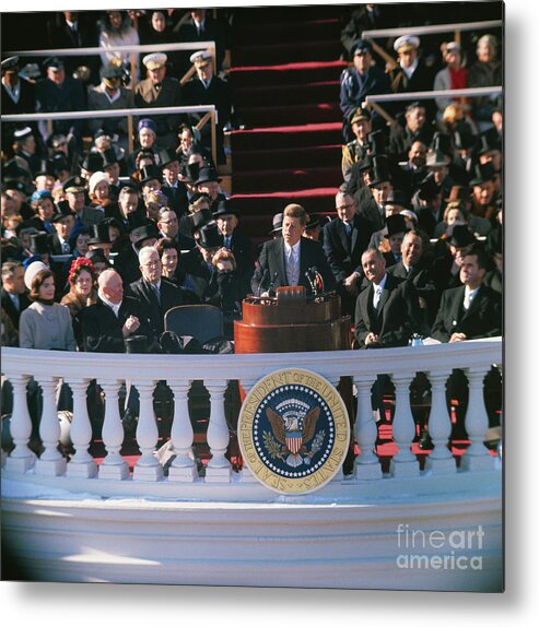 Mature Adult Metal Print featuring the photograph President John F. Kennedy Makes #1 by Bettmann