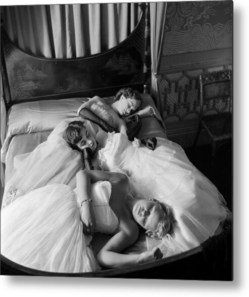 1950-1959 Metal Print featuring the photograph Sleeping Beauties #1 by Thurston Hopkins