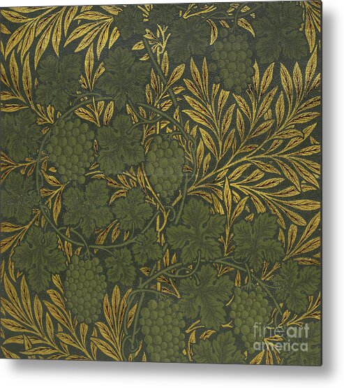 Wallpaper Sample Metal Print featuring the painting Wallpaper Sample, 1873 by Morris and Co by William Morris