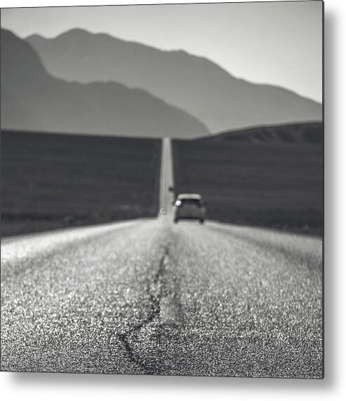 Road Metal Print featuring the photograph Lonely Road In Death Valley National Park In California #11 by Alex Grichenko