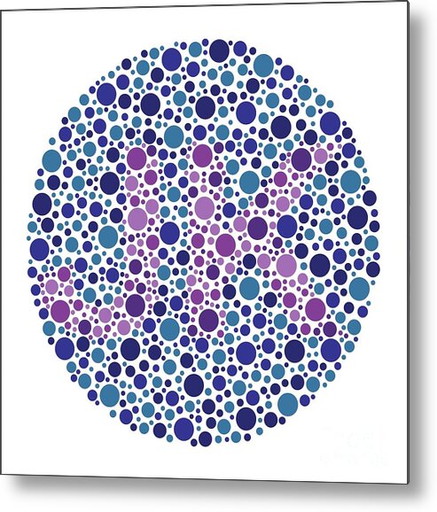 Daltonism Metal Print featuring the photograph Colour Blindness Test Chart #132 by Chongqing Tumi Technology Ltd/science Photo Library