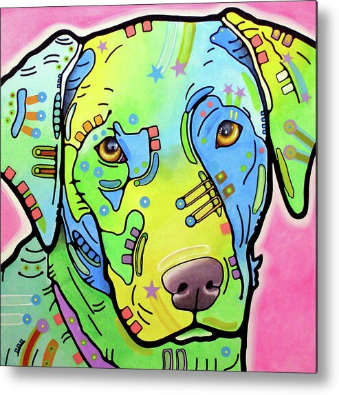 Labrador Metal Print featuring the mixed media Labrador #2 by Dean Russo