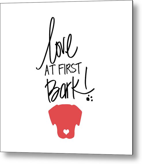 Love Metal Print featuring the mixed media Love At First Bark #2 by Sd Graphics Studio
